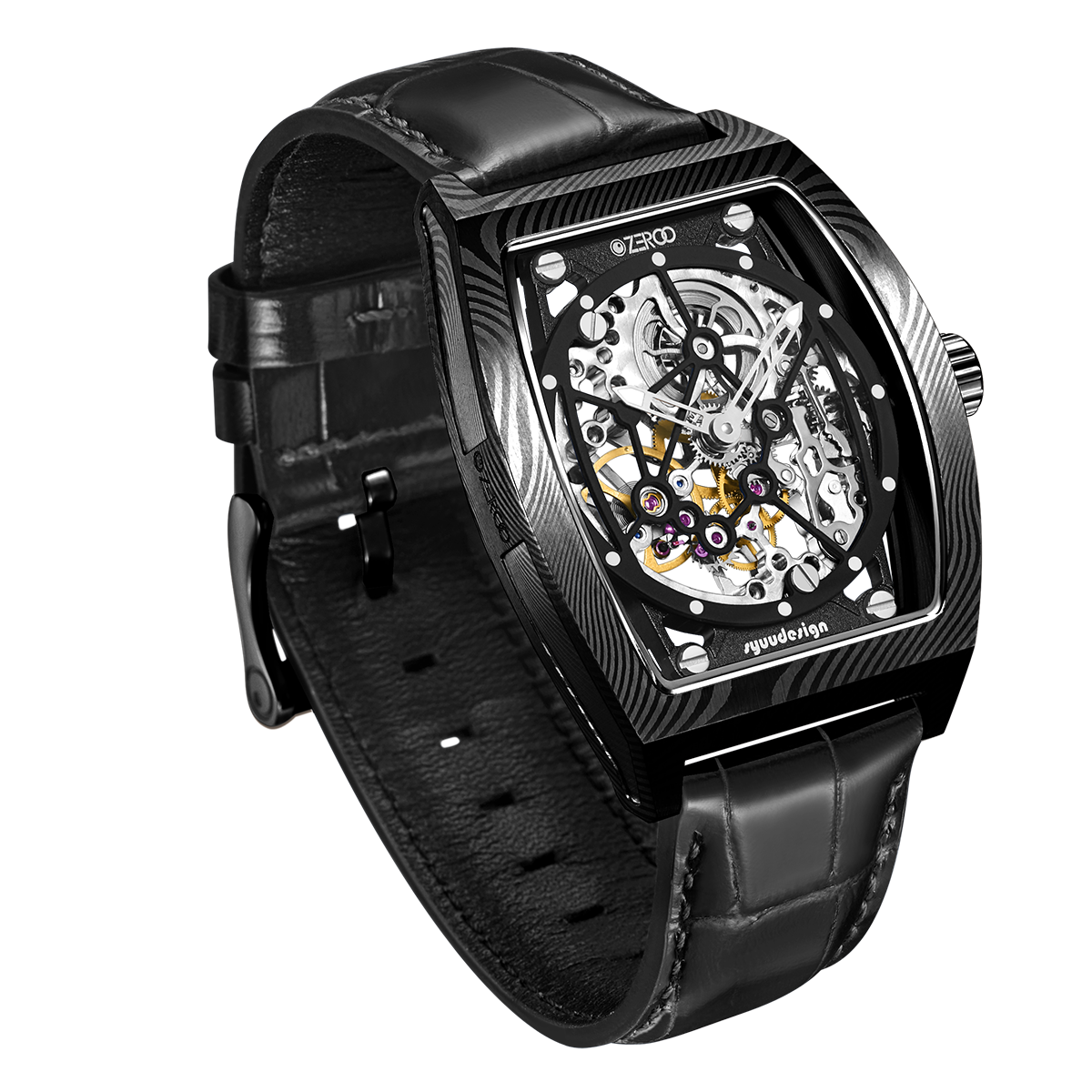 ZEROO M1D Damascus Steel THE AURIGA SKELETON MECHANICAL – ZEROO ZEROO M1D Damascus Steel THE AURIGA SKELETON MECHANICAL – ZEROO