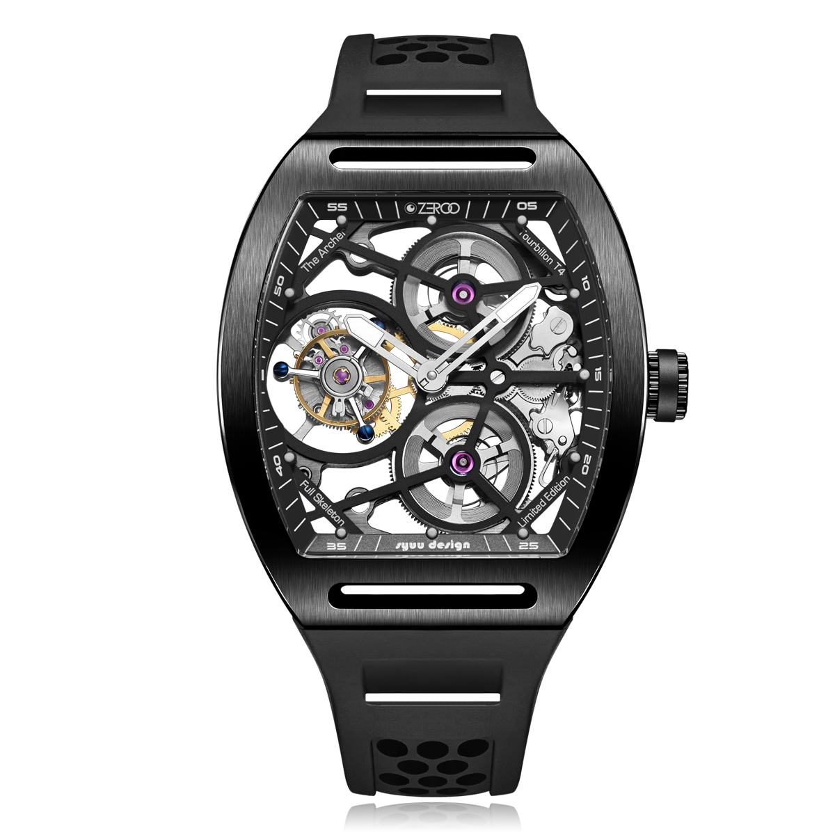 デラロミラノ ZEROO M1D Damascus Steel THE AURIGA SKELETON MECHANICAL
